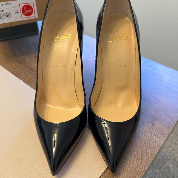 Christian Louboutin Pigalle Follies 100 Patent Size 38 Black - Picture 4 of 8